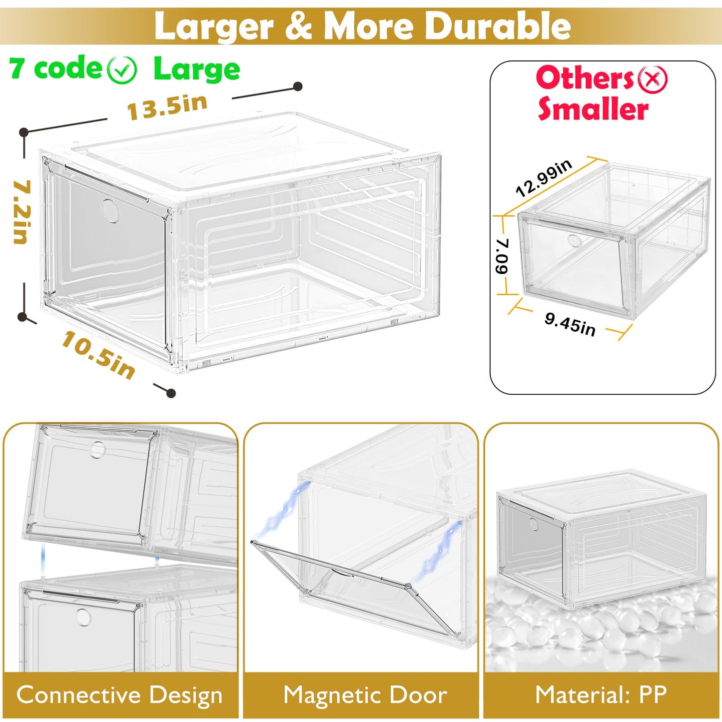 Transparent storage box [thickened material]