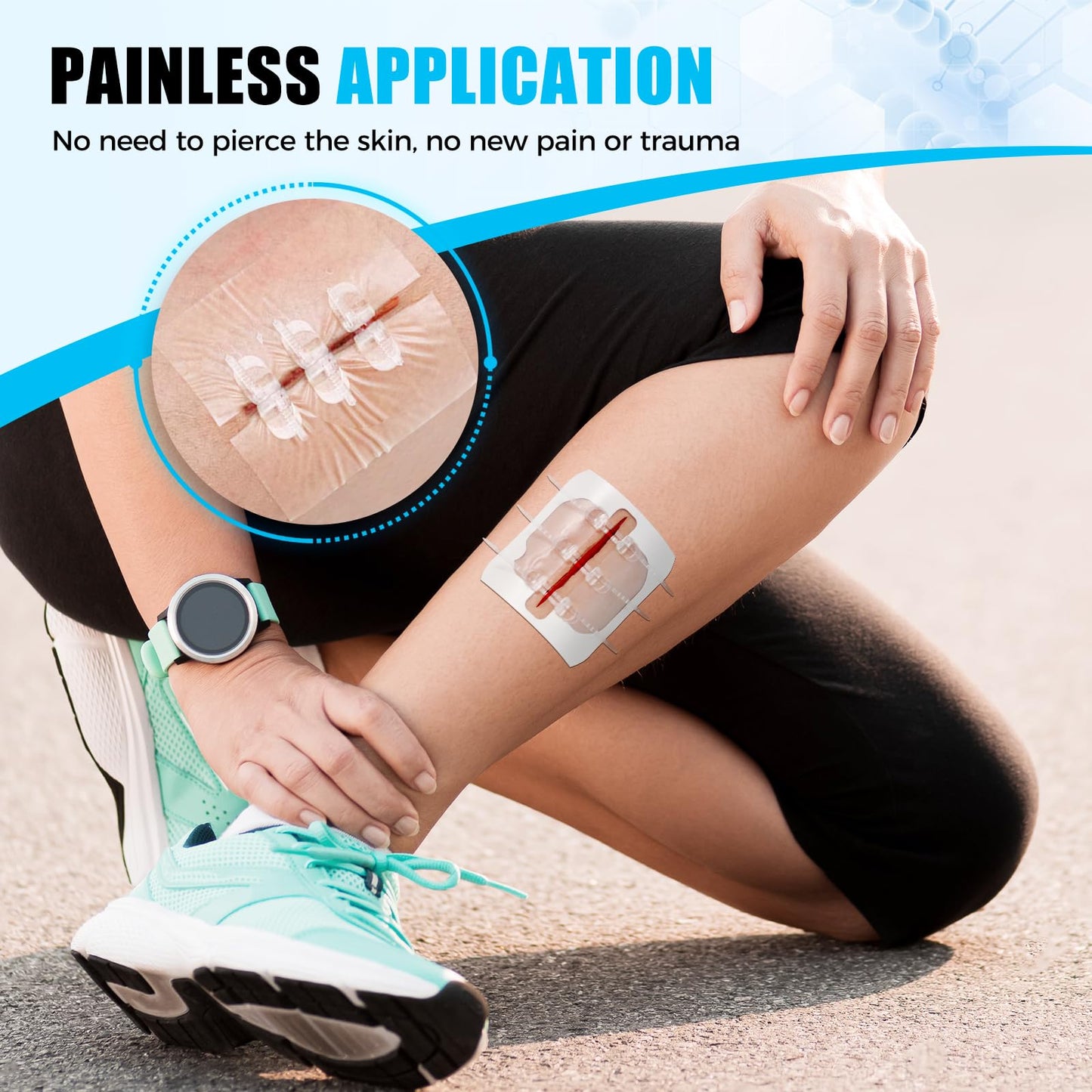 Large butterfly bandage suitable for very large wounds