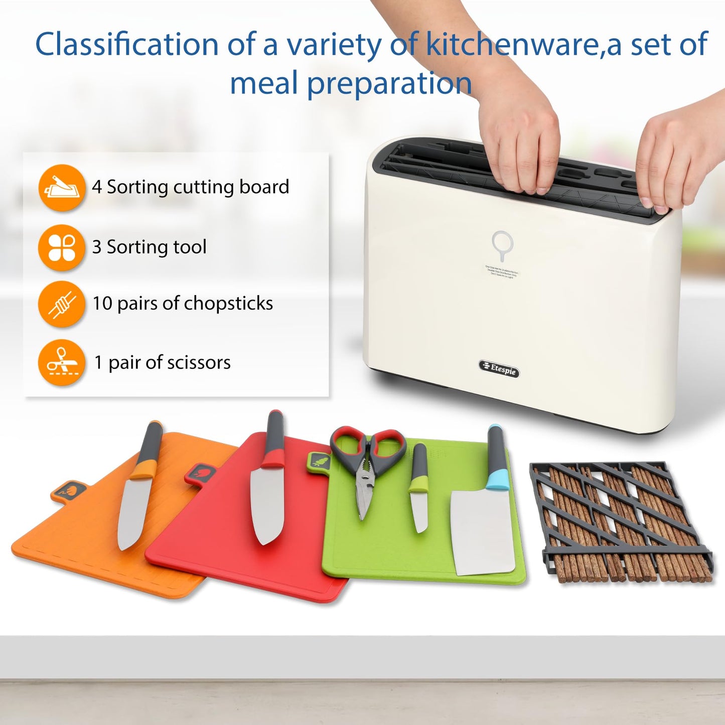 Smart cutting board and knife set