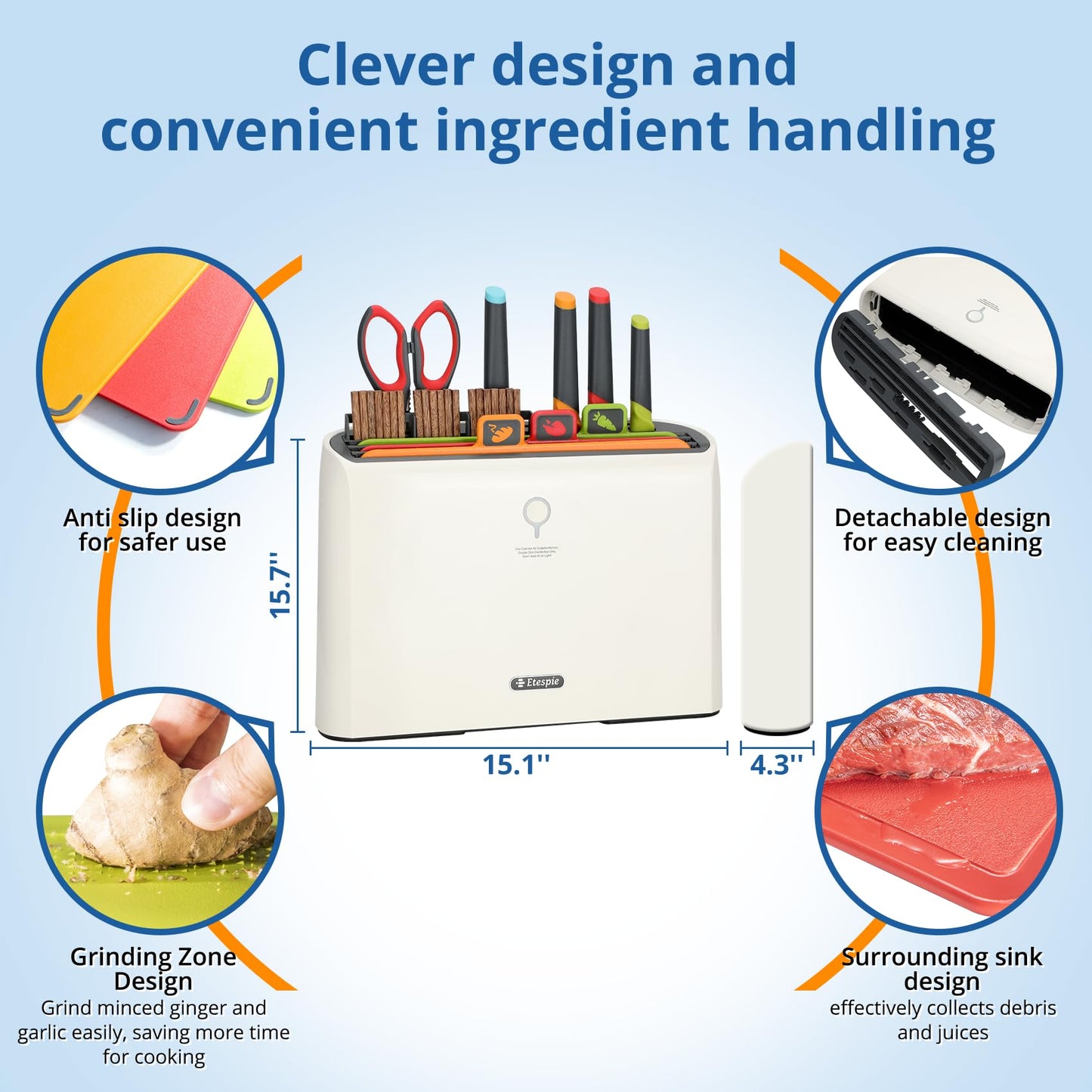 Smart cutting board and knife set